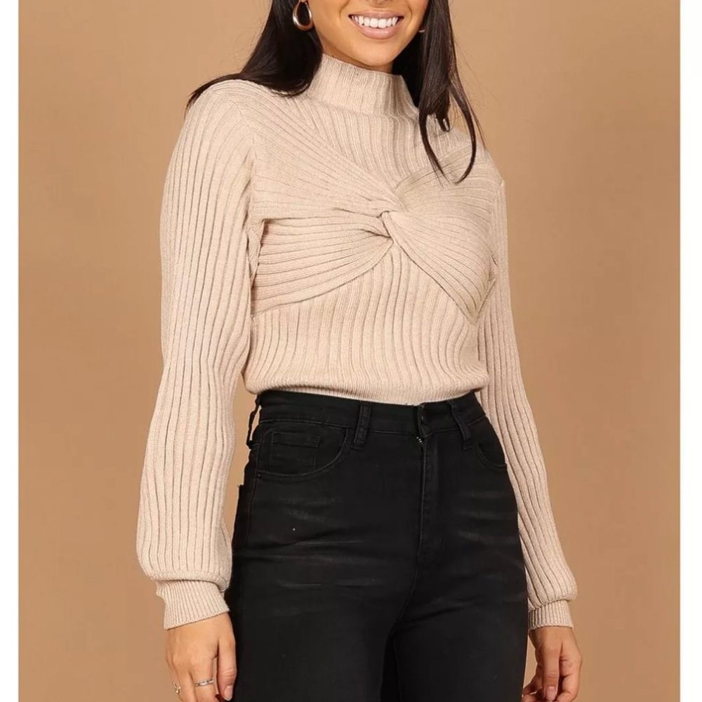 Petal & Pup Harper Twist Front Knit Sweater